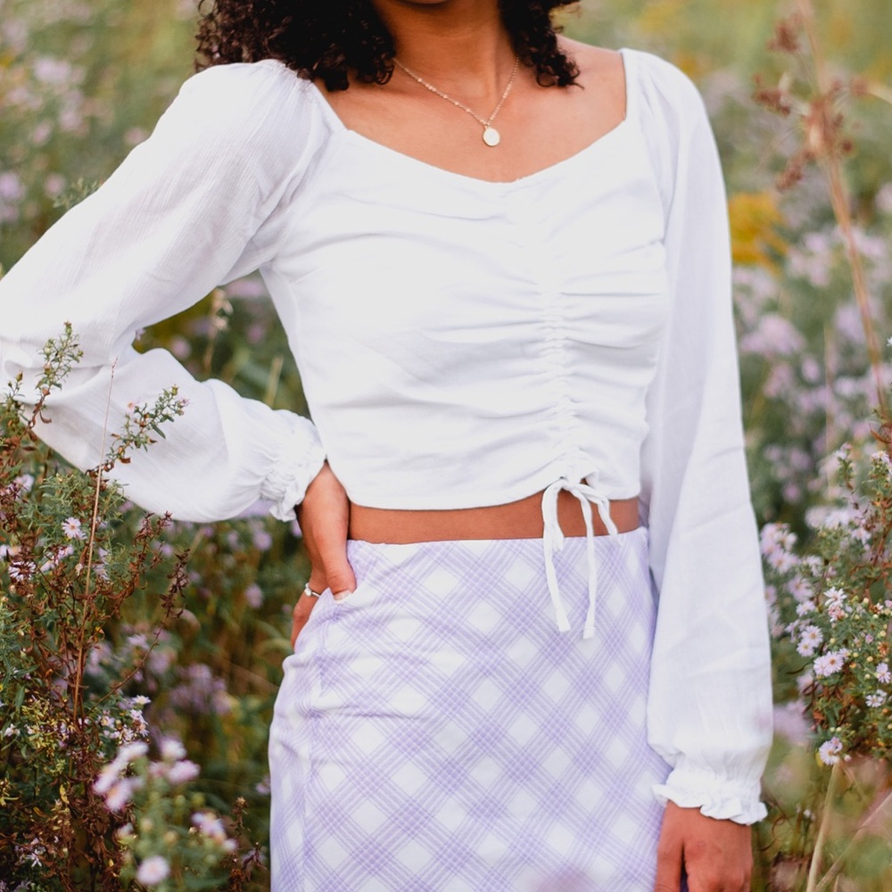super cute white long sleeve!